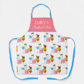 カクテルモダンパターカラフルン名バー エプロン (正面)