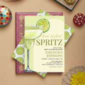 カクテルモダンマルガリータブライダルシャワー 招待状