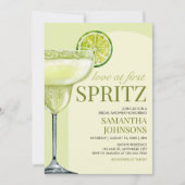 カクテルモダンマルガリータブライダルシャワー 招待状 (正面)
