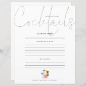 カクテルユーザー独自のレシピページを追加 (正面/裏面)