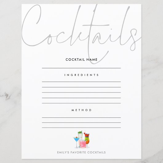 カクテルユーザー独自のレシピページを追加 (正面)