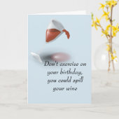 カクテルユーモアワイン誕生日カード カード (黄色い花)