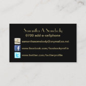 カクテルラウンジの会合のプロフィール コーリングカード (裏面)