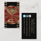 カクテルラウンジの会合のプロフィール コーリングカード (正面/裏面)