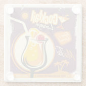 カクテルラウンジポスター ガラスコースター (裏面)