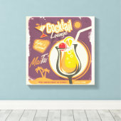 カクテルラウンジポスター キャンバスプリント (インサイチュ (ウッドフロア))