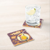 カクテルラウンジポスター スクエアペーパーコースター (インサイチュ)