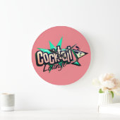 カクテルラウンジmartiniレトロヴィンテージリキュールバー ラージ壁時計 (ホーム)