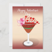 カクテルラブ引用文バレンタインスイープハートかわいい シーズンカード (正面)