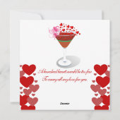 カクテルラブ引用文バレンタインスイープハートかわいい シーズンカード (裏面)