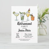 カクテルリタイアメントパーティーの飲み物 招待状 (スタンド正面)