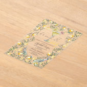 カクテルリーモンピーコックブランチバブル アクリル招待状 (レイダウン)