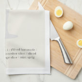 カクテルレシピティータオルPimmsカップイラストレーション キッチンタオル (四つ折り)