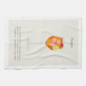 カクテルレシピティータオルPimmsカップイラストレーション キッチンタオル (横)