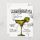 カクテルレシピマルガリータ ポストカード (正面/裏面)