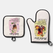 カクテルレシピ、キッチンギフトアイリッシュコーヒー 鍋つかみ&鍋敷きセット (正面)