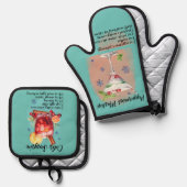 カクテルレシピ、キッチンギフトサングリア 鍋つかみ&鍋敷きセット (正面/裏面)