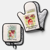 カクテルレシピ、キッチンギフトサングリア 鍋つかみ&鍋敷きセット (正面/裏面)