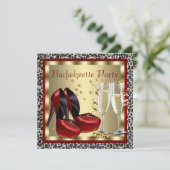 カクテルレッドハイヒールシューズヒョウバチェロレッテ 招待状 (スタンド正面)