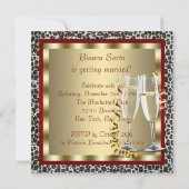 カクテルレッドハイヒールシューズヒョウバチェロレッテ 招待状 (裏面)