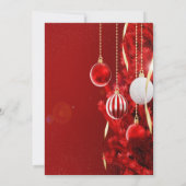 カクテルレッドボールツリークリスマスパーティー 招待状 (裏面)