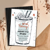 カクテルレトロスタイリッシュドリンク50誕生日 招待状