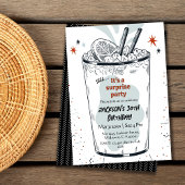 カクテルレトロドリンクをテーマにした30thサプライズ誕生日 招待状