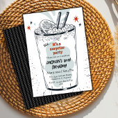 カクテルレトロドリンクをテーマにした40thサプライズ誕生日 招待状