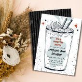 カクテルレトロドリンクをテーマにした70thサプライズ誕生日 招待状