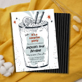 カクテルレトロドリンクをテーマにした70thサプライズ誕生日 招待状