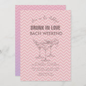 カクテルレトロバチェロレッテ週末 招待状 (正面/裏面)