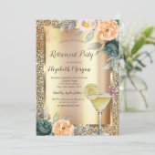 カクテルレモンバラ金ゴールドグリッター退職 招待状 (スタンド正面)