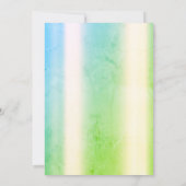 カクテルレモン金ゴールド紙吹雪グリーンリタイア 招待状 (裏面)