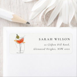 カクテルワインアドレスモダンを愛する応援 ラベル