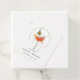 カクテルワインモダンを愛する結婚応援 フェイバータグ