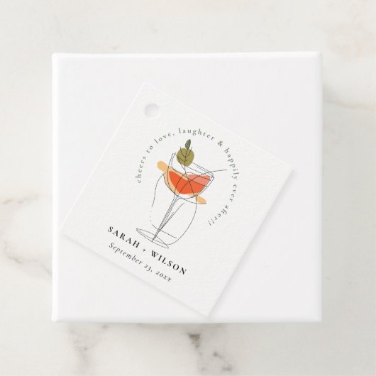 カクテルワインモダンを愛する結婚応援 フェイバータグ (インサイチュ)