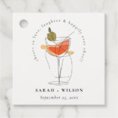カクテルワインモダンを愛する結婚応援 フェイバータグ (正面)