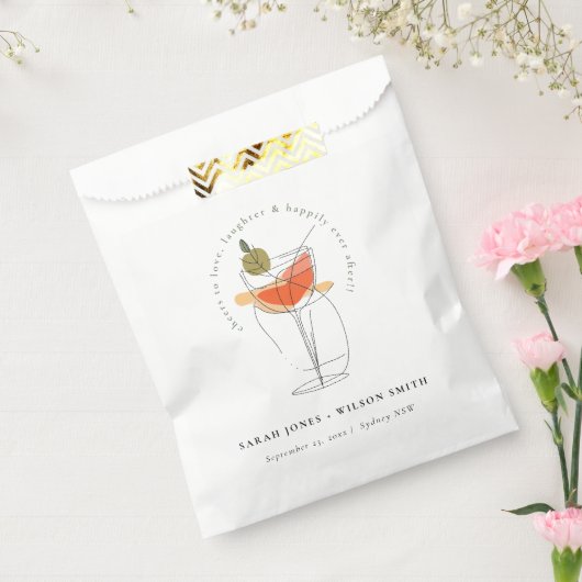 カクテルワインモダンを愛する結婚応援 フェイバーバッグ (封をした状態)