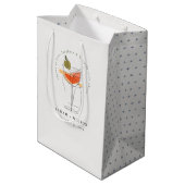 カクテルワインモダンを愛する結婚応援 ミディアムペーパーバッグ (裏面アングル)