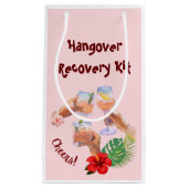 カクテル応援ハイビスカスフラワーパーム離れズ スモールペーパーバッグ (正面)