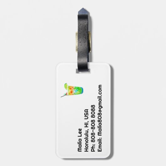 カクテル応援 ラゲッジタグ (裏面縦)