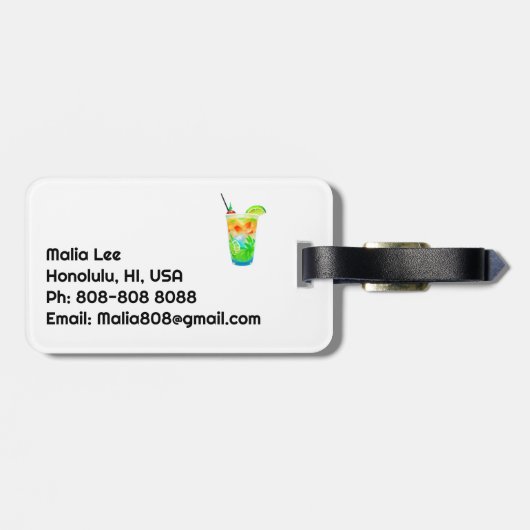 カクテル応援 ラゲッジタグ (裏面横)