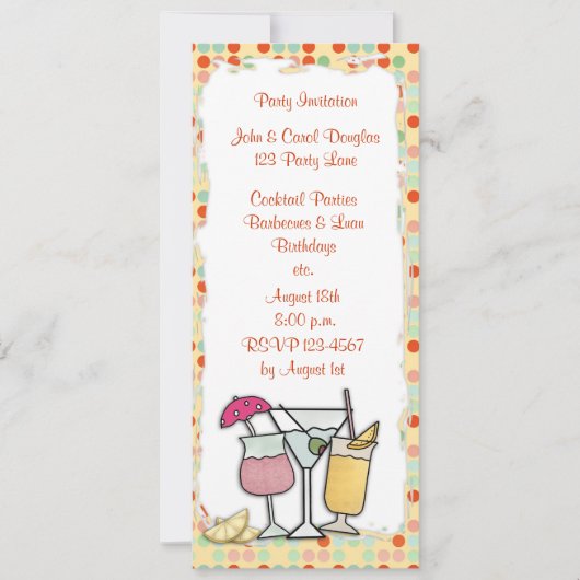 カクテル招待状 招待状 (正面)