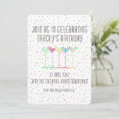 カクテル招待状、紙吹雪、マルティーニ 招待状 (スタンド正面)