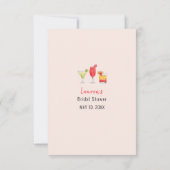 カクテル新郎新婦シャワートリビアゲーム 招待状 (裏面)