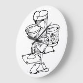 カクテル時間の時計 ラージ壁時計 (傾斜)