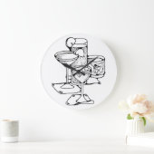 カクテル時間の時計 ラージ壁時計 (ホーム)