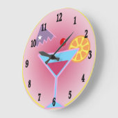 カクテル時間の柱時計 ラージ壁時計 (傾斜)