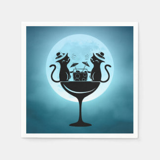 カクテル猫を飼っているパーティー スタンダードカクテルナプキン