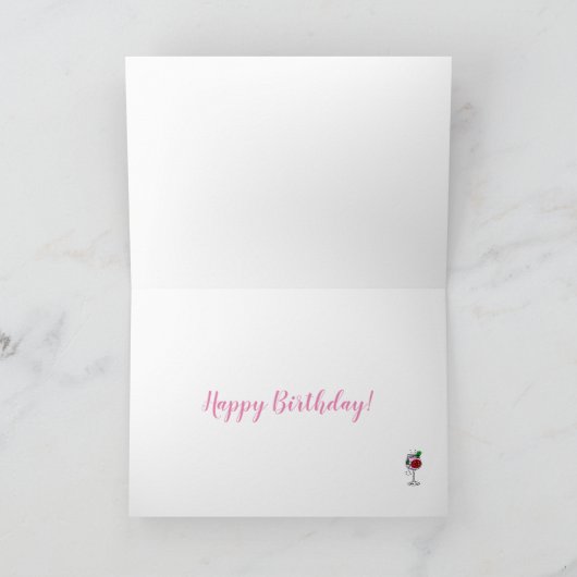 カクテル祝誕生日 カード (内部)